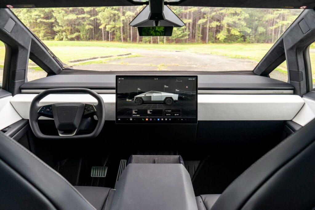 Tesla Cybertruck interior dashboard