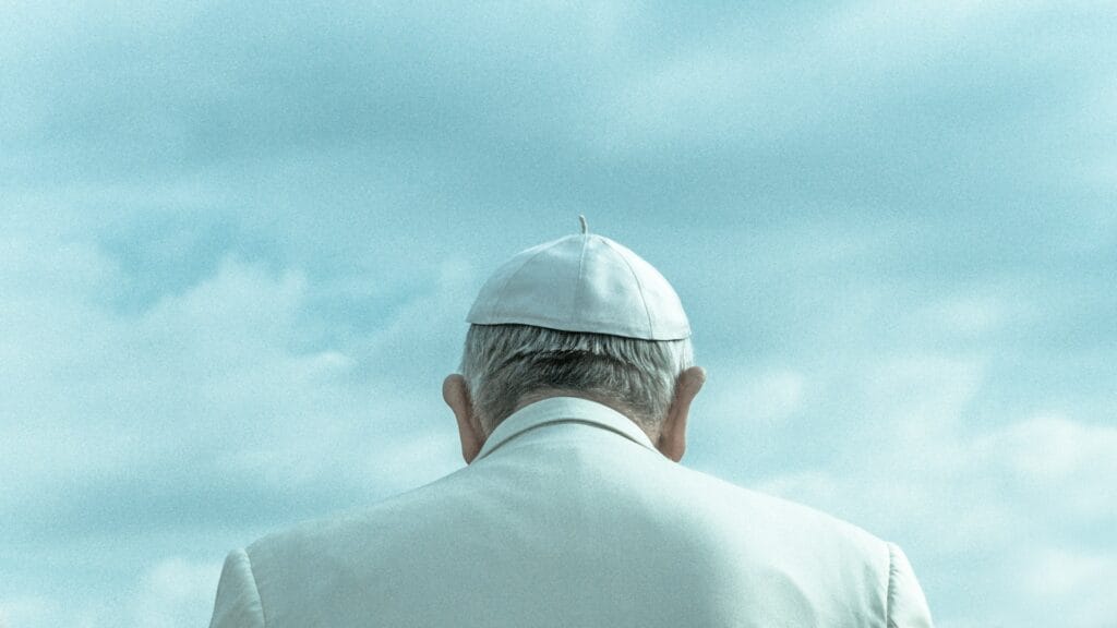Pope Francis from behind