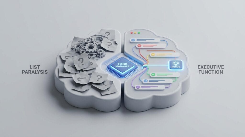 Featured image for Best Task Managers for List Paralysis and Executive Function