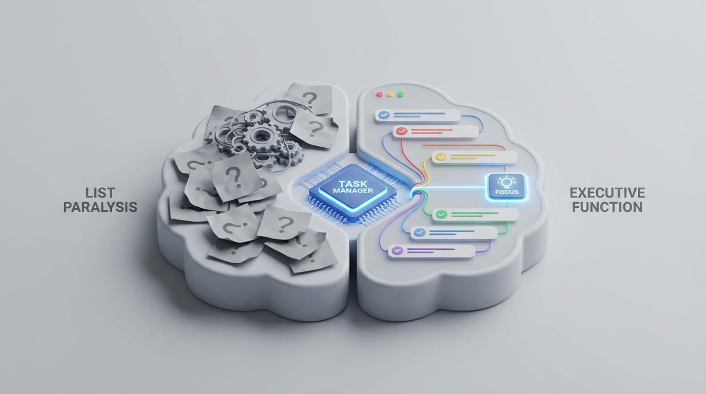 Featured image for Best Task Managers for List Paralysis and Executive Function