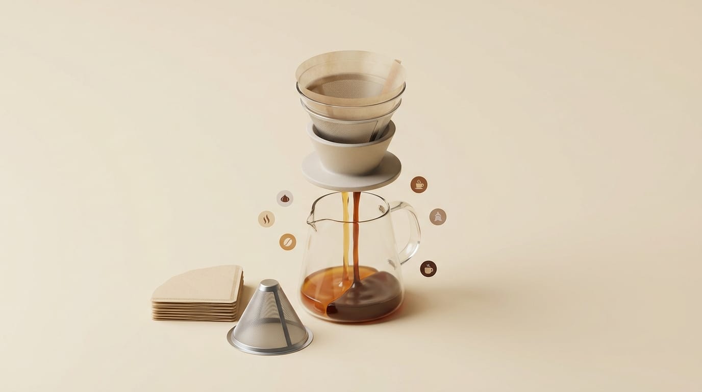 Featured image for How Coffee Filter Choice Controls Extraction and Flavor
