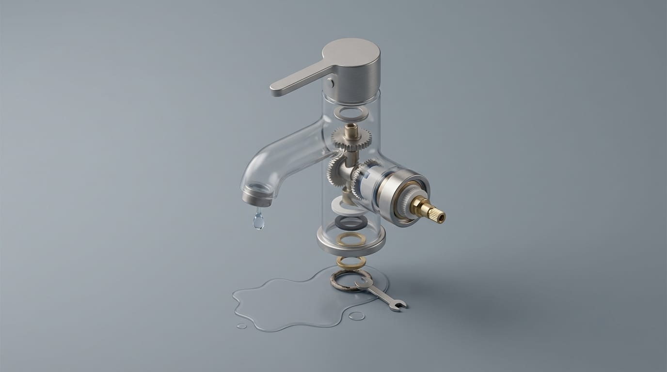 Featured image for How to Fix a Leaky Faucet by Repairing the Internal Valve