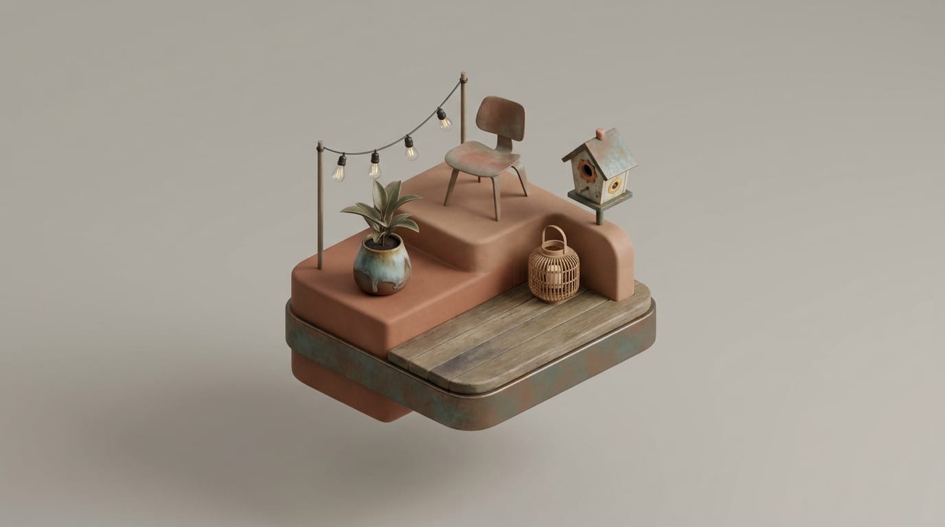 Featured image for Designing High-End Spaces with Thrifted Patio Decor