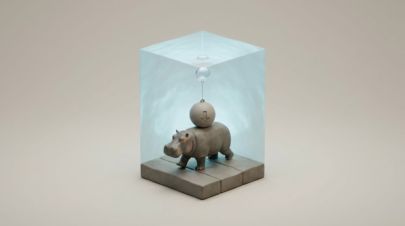Featured image for Hippo Negative Buoyancy and the Physics of Riverbed Walking
